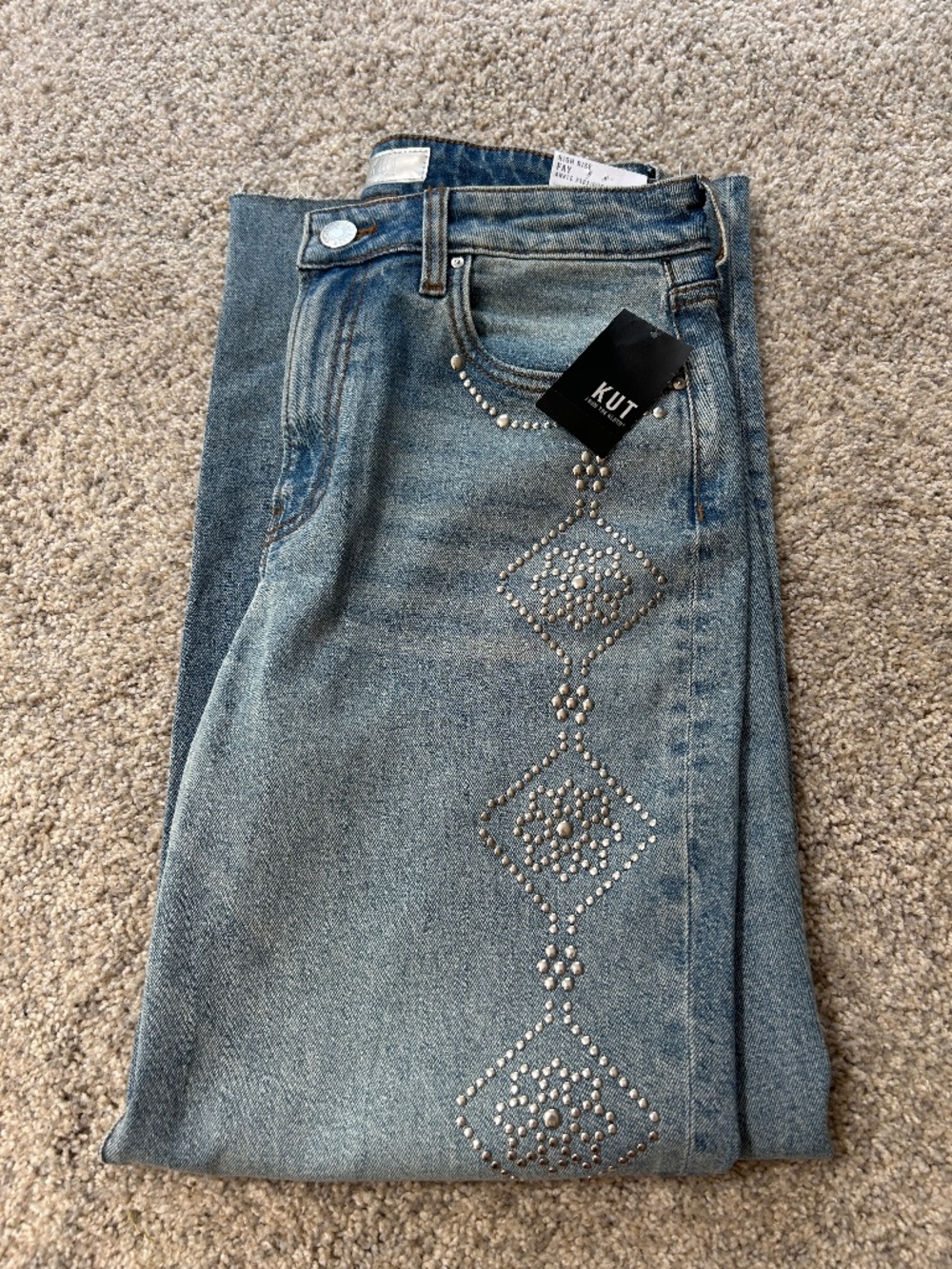 KUT from the Kloth High Rise Fay Ankle Straight Leg Size 4